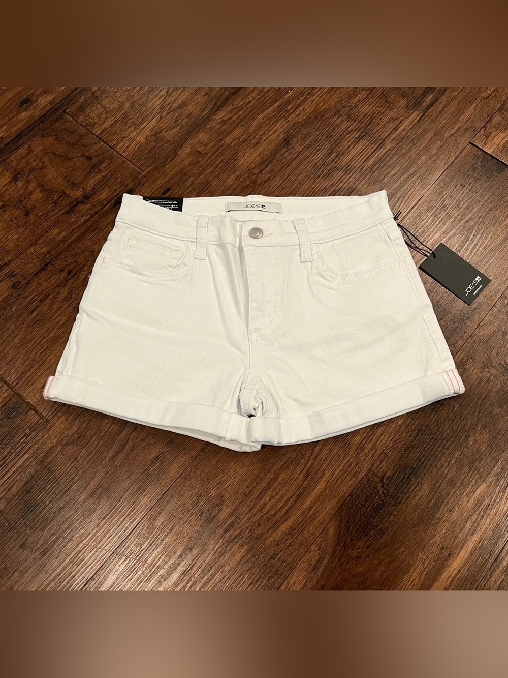 Joe's Jeans White Cuffed Denim Shorts